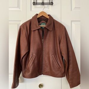 Womens size M Green Fields leather jacket by Shafmaster Leather Co.